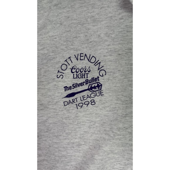 Vintage Stott Vending Shirt Mens Large Gray Dart League Rochester NY 1998 90s - Picture 3 of 16